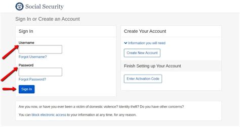 log in social security system.
